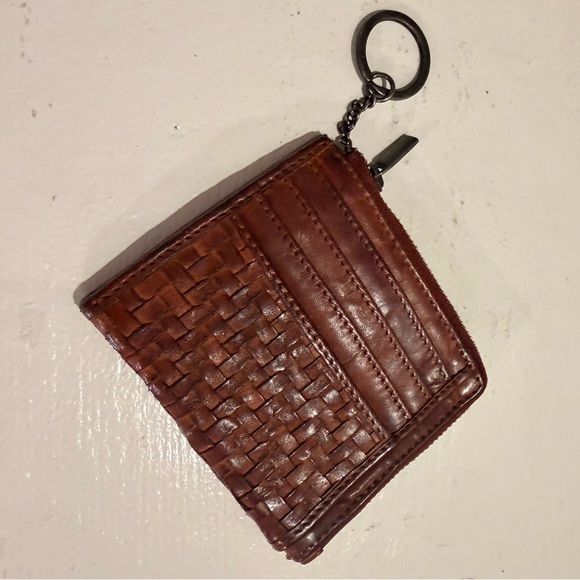Vilenca Holland Woven Leather Crossbody Bag + Wallet Set Brown Basketweave - Picture 6 of 9